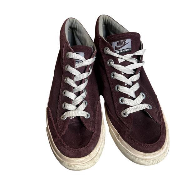 Nike Go Chukka Suede Mid Casual Shoes Burgundy 487335-600 Men's 8 Women's 9.5 - Picture 2 of 9